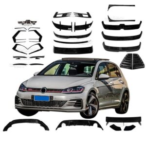 MK7 Exterior Accessories Front Lamp Frame Lip Diffuser Side Wing Louver Rear Spoiler for Golf MK7 MK7.5 R R-Line GTI GTD GTE