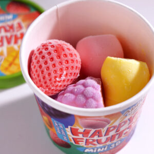 Abink New Design Soft Ice Cream Happy Fruits Four Fruity Flavors with Chocolate Strawberry Contains Milk Packaged Bag