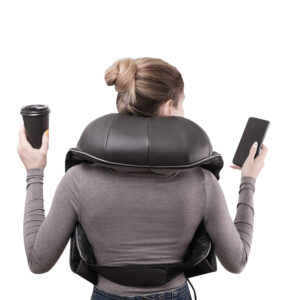 Health Adding Belt Design 8 Rotation Balls Shiatsu Back Shoulder and Neck Massager With Heat
