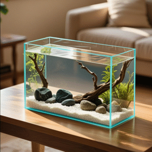 Table Aquarium Curved Fish Tank Saltwater Marine Fish Tank Aquarium