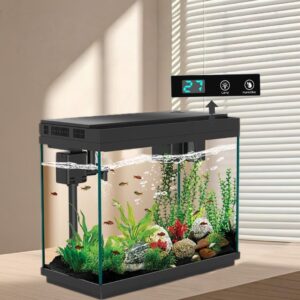 AS Desktop Smart Aquarium Fish Tank With Water Pump Top Filter Temperature Display