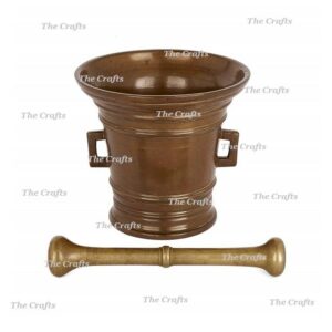 Large Size Brass Mortar and Pestle Set for Restaurant Hotel and Home Kitchen Accessories Mortar and Pestle